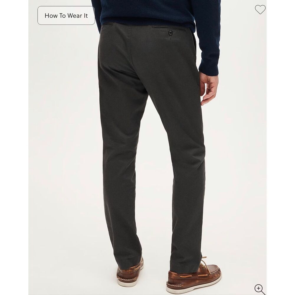 J. Crew 1040 Athletic Tapered-fit stretch chino pant Onyx Grey 34/32 - Picture 3 of 7